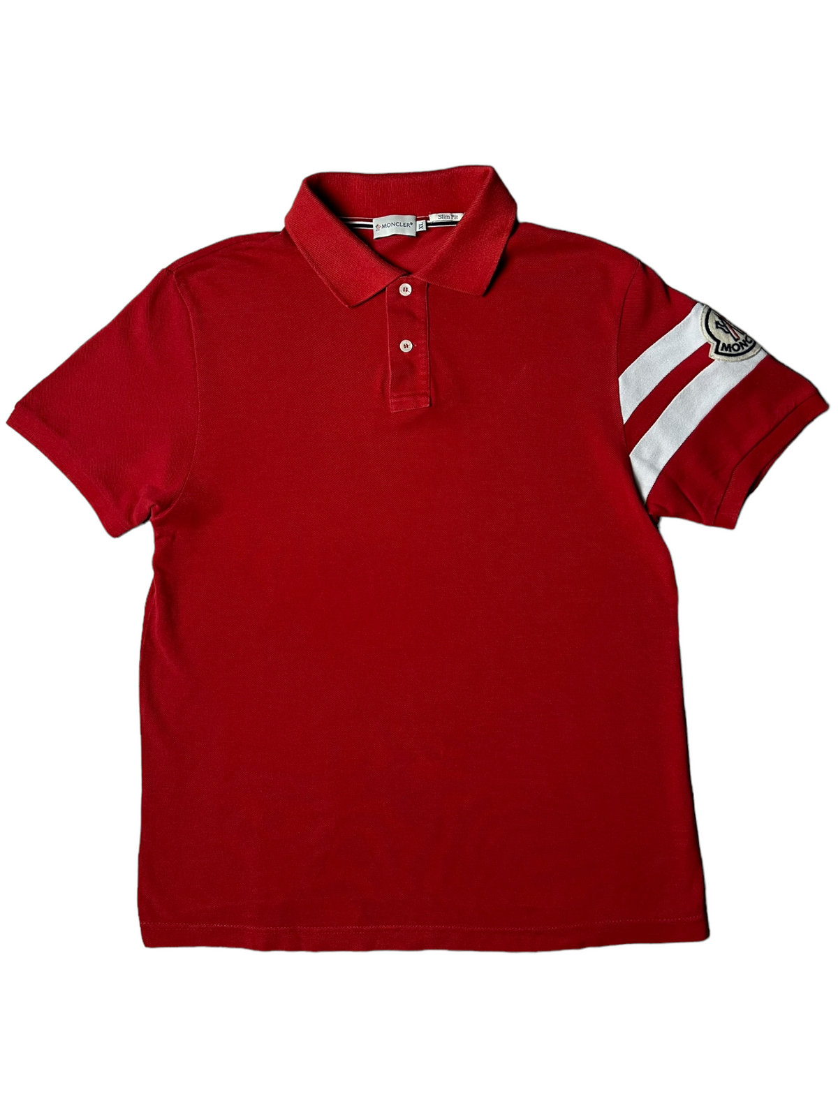 Polo Moncler rouge taille XL - Vue de face