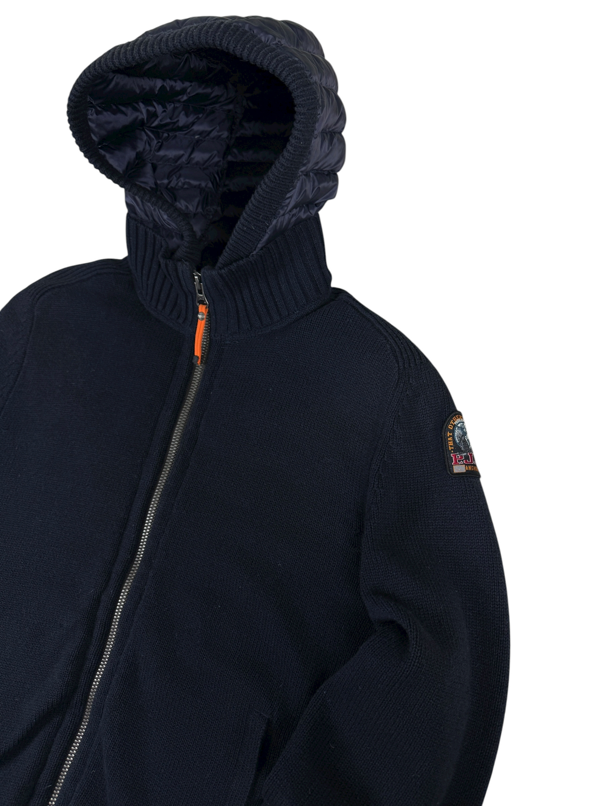 Doudoune Parajumpers marine taille L - Logo et étiquette