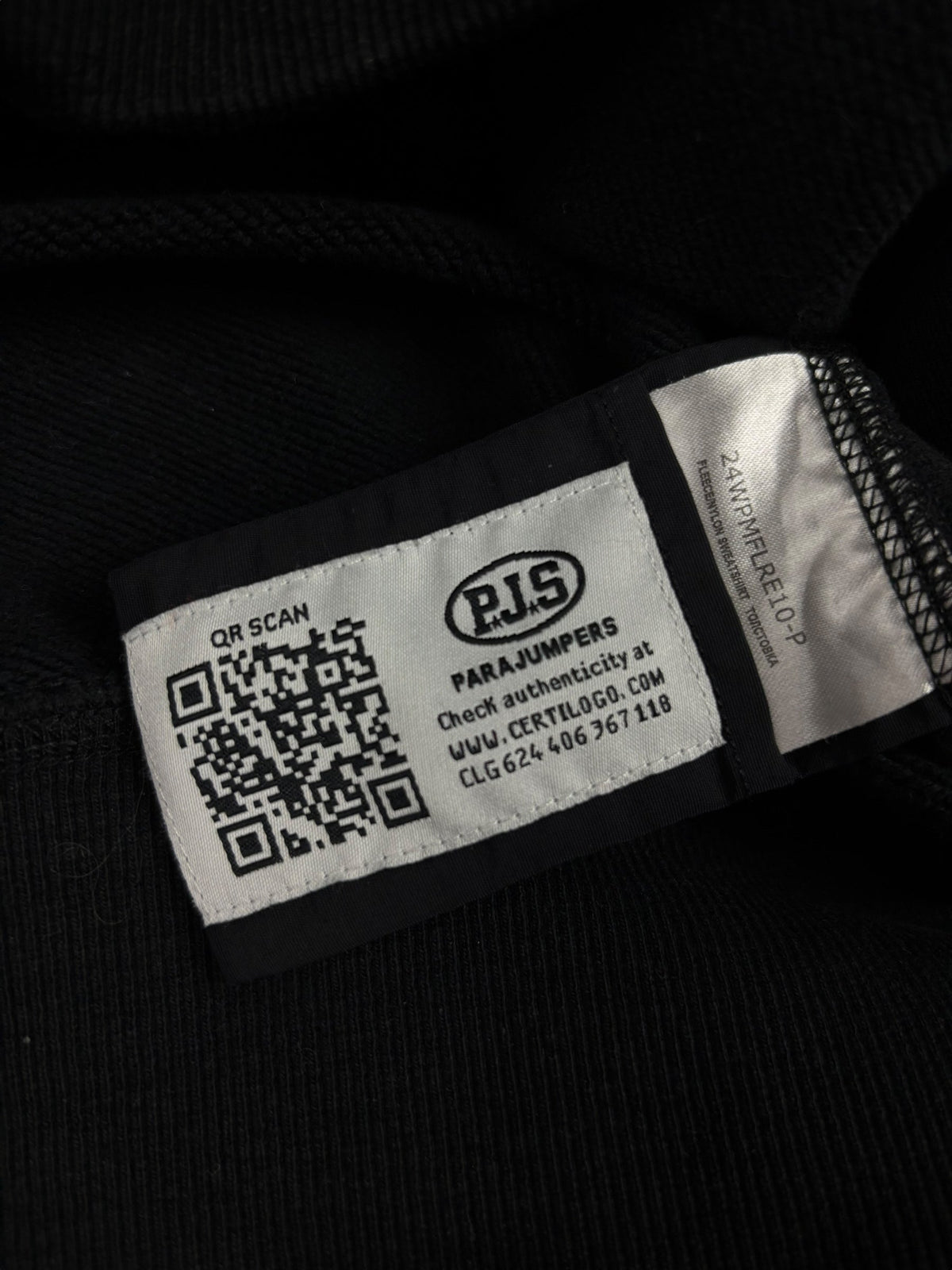Parajumpers sweatshirt, black, size XXL - Detail