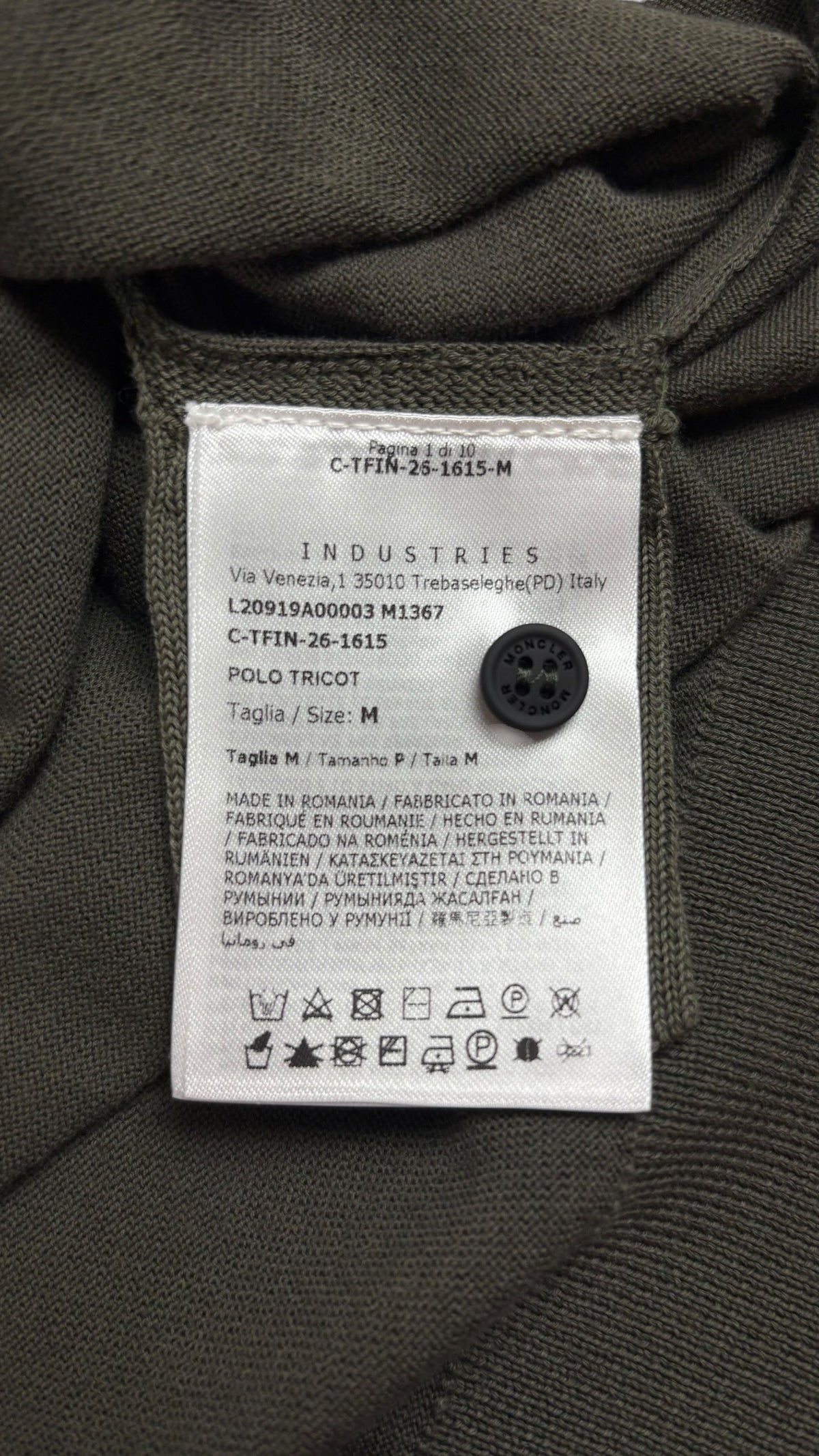 Polo Moncler kaki neuf - vue 4/4
