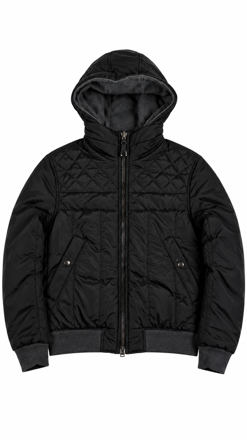 Blouson Prada Linea Rossa Réversible noir / gris taille S, seconde main authentifiée NB08 — vue 1