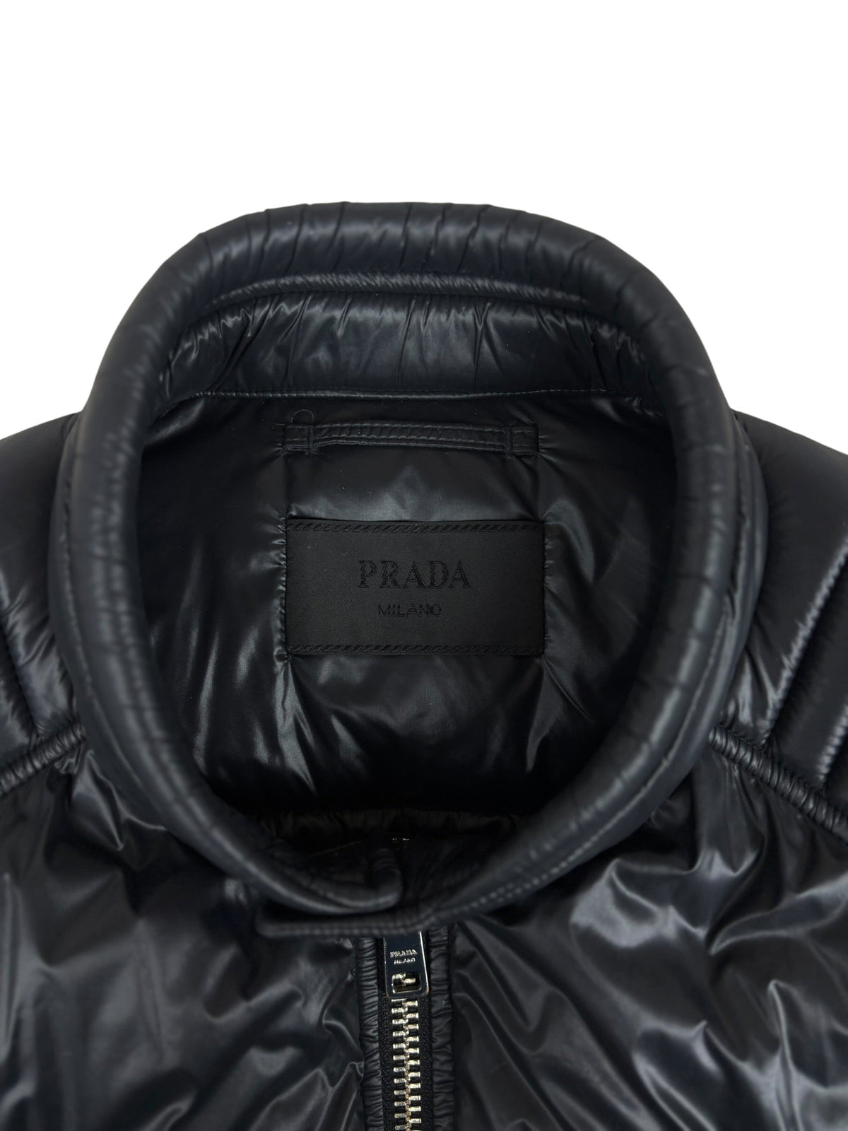 Piumino Prada nero taglia 54 - Dettaglio