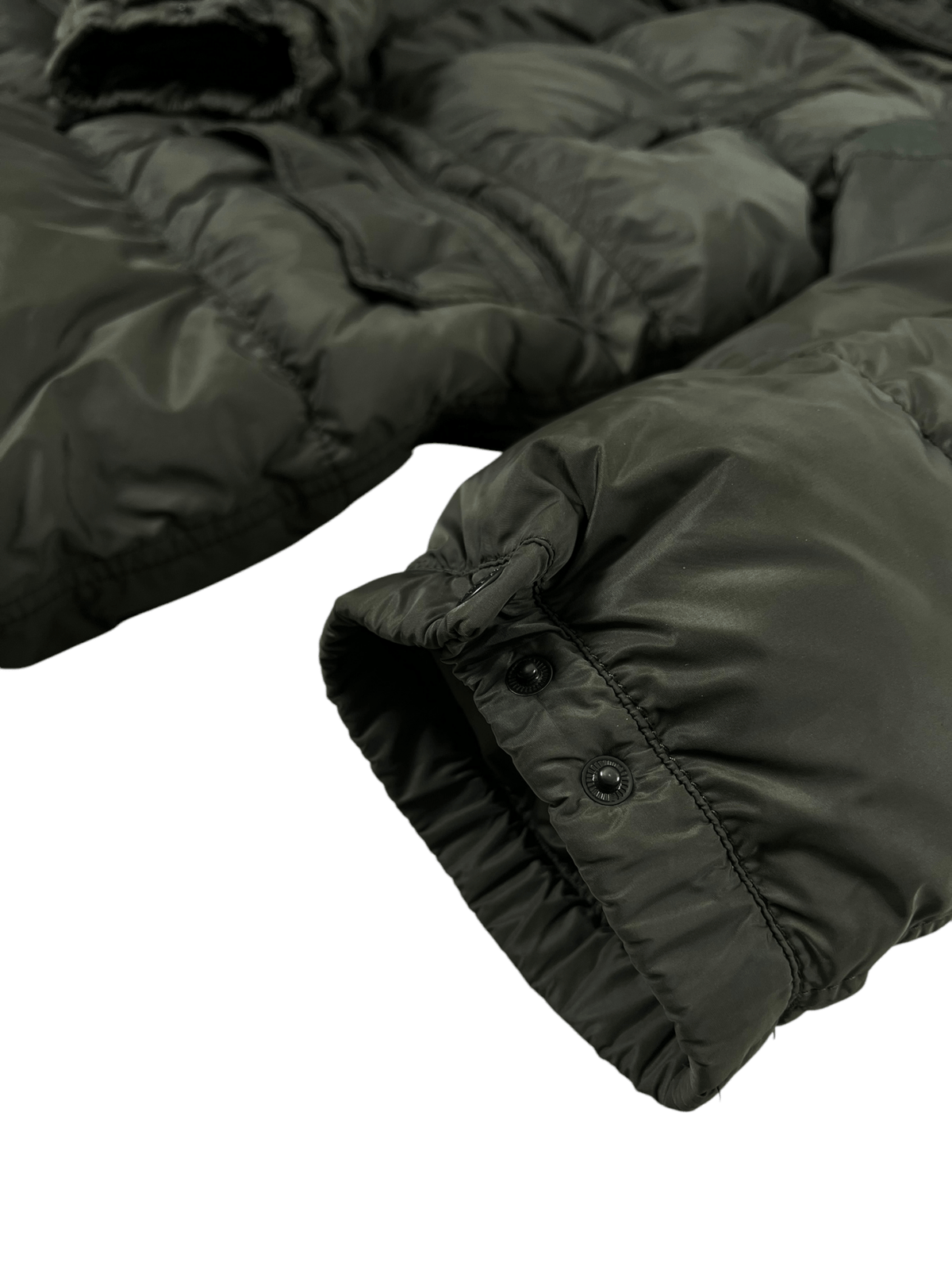 Parka Prada Active Sport kaki taille 52, détail étiquettes et finitions — vue 6