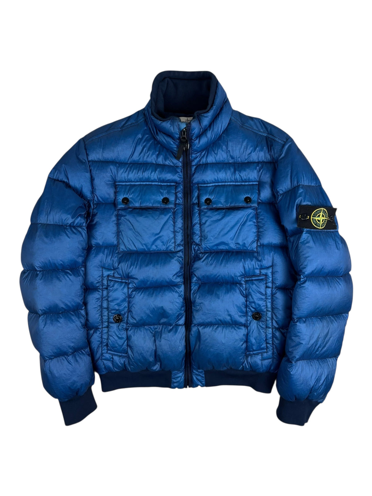 Doudoune Stone Island bleu taille M - Vue de face