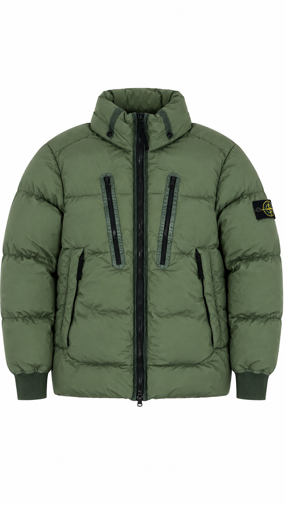 Stone Island Garment Dyed Crinkle Reps NY Down jacket, green, size S, pre-owned, authenticated by NB08 — view 1