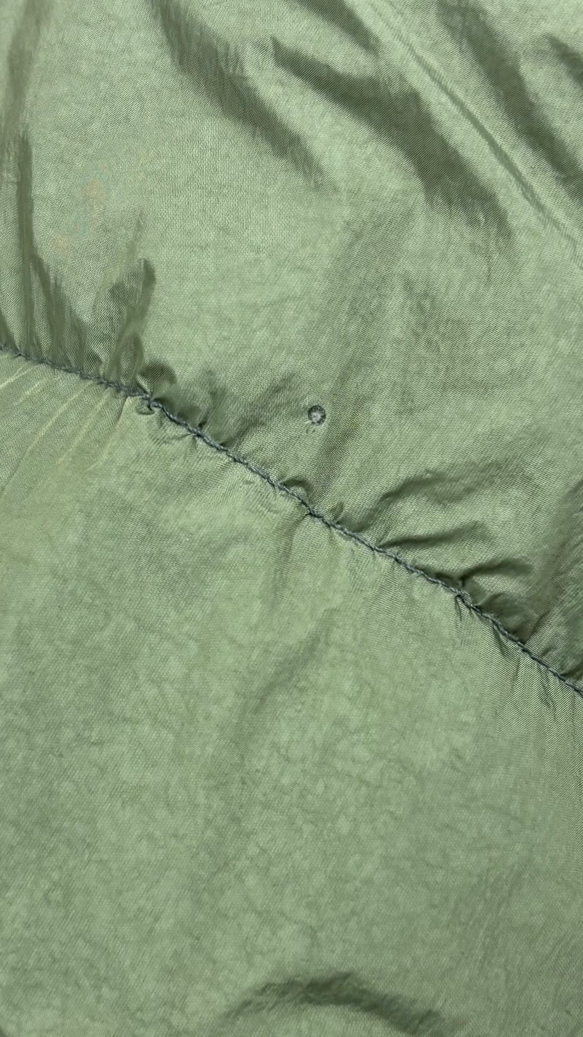 Stone Island Garment Dyed Crinkle Reps NY Down jacket, green, size S, labels and finishing detail — view 4
