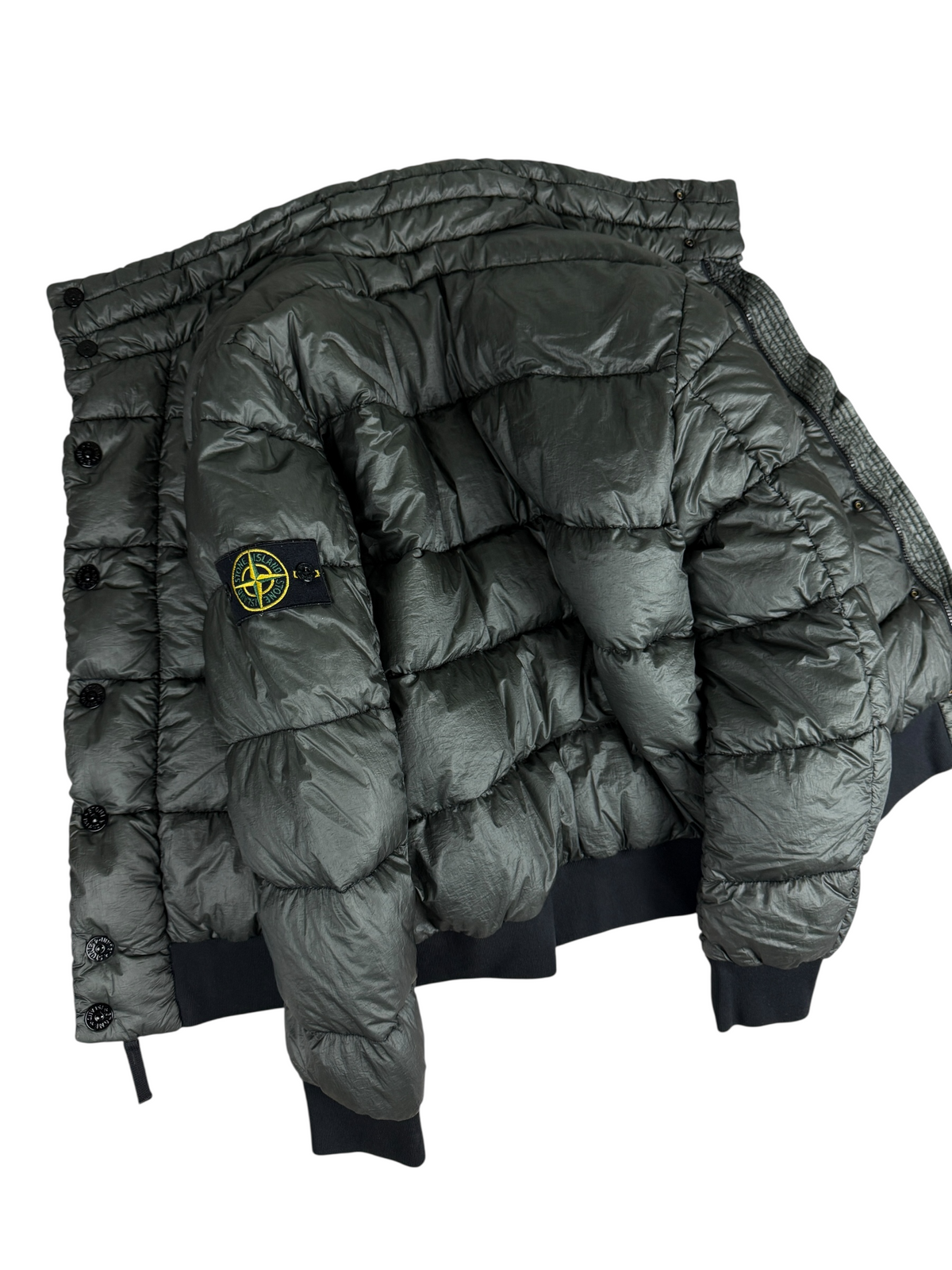 Doudoune Stone Island kaki taille M - Vue de dos
