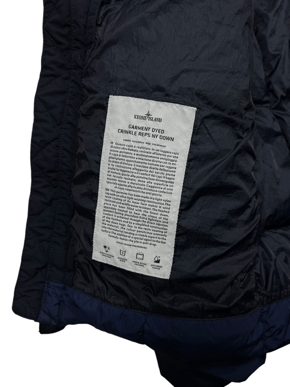 DOUDOUNE STONE ISLAND GARMENT DYED CRINKLE REPS NY DOWN - NB08 SHOP