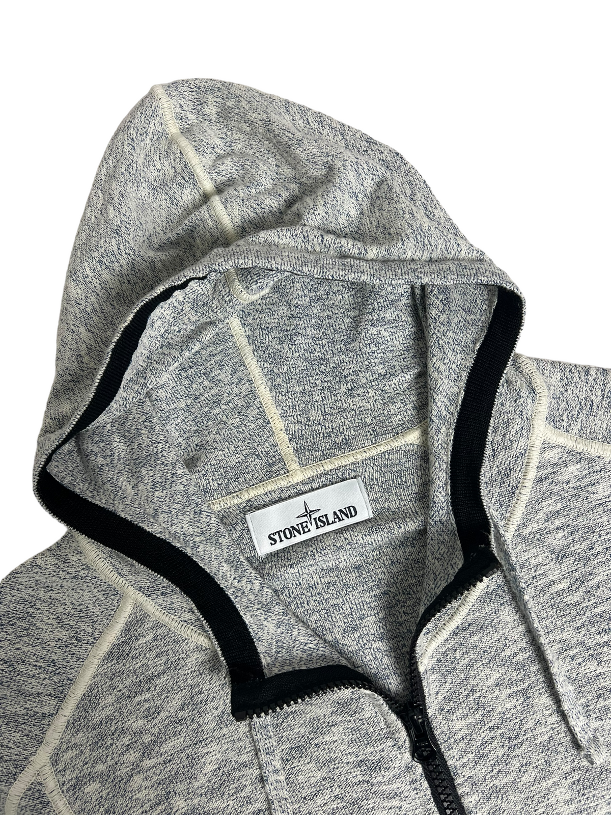 Gilet Stone Island gris taille S - Logo et étiquette