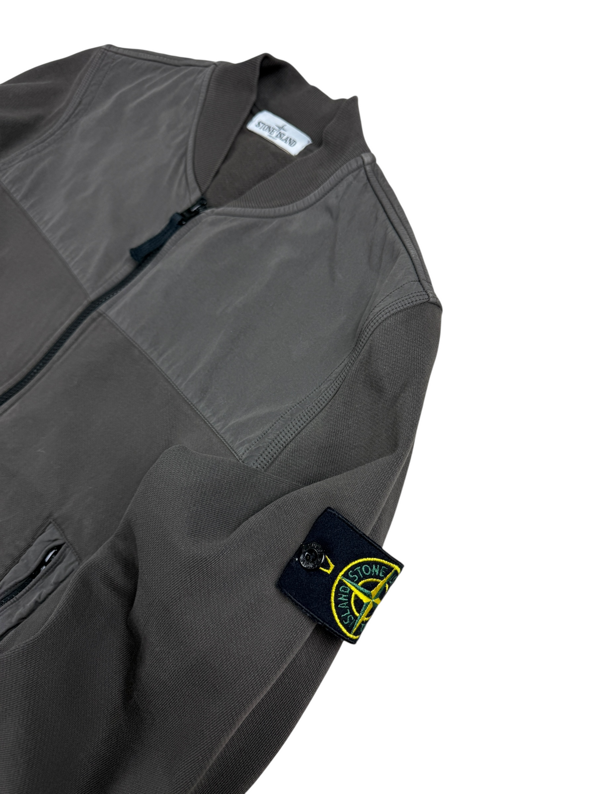 Gilet Stone Island kaki taille M - Détail