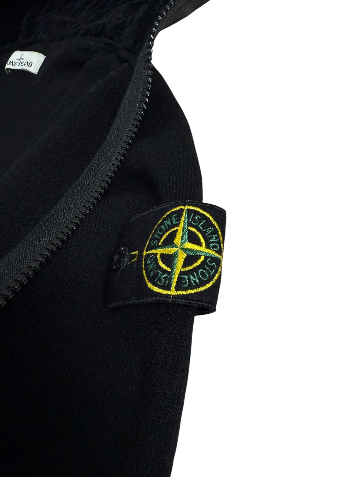 Gilet Stone Island noir taille S - Logo et étiquette