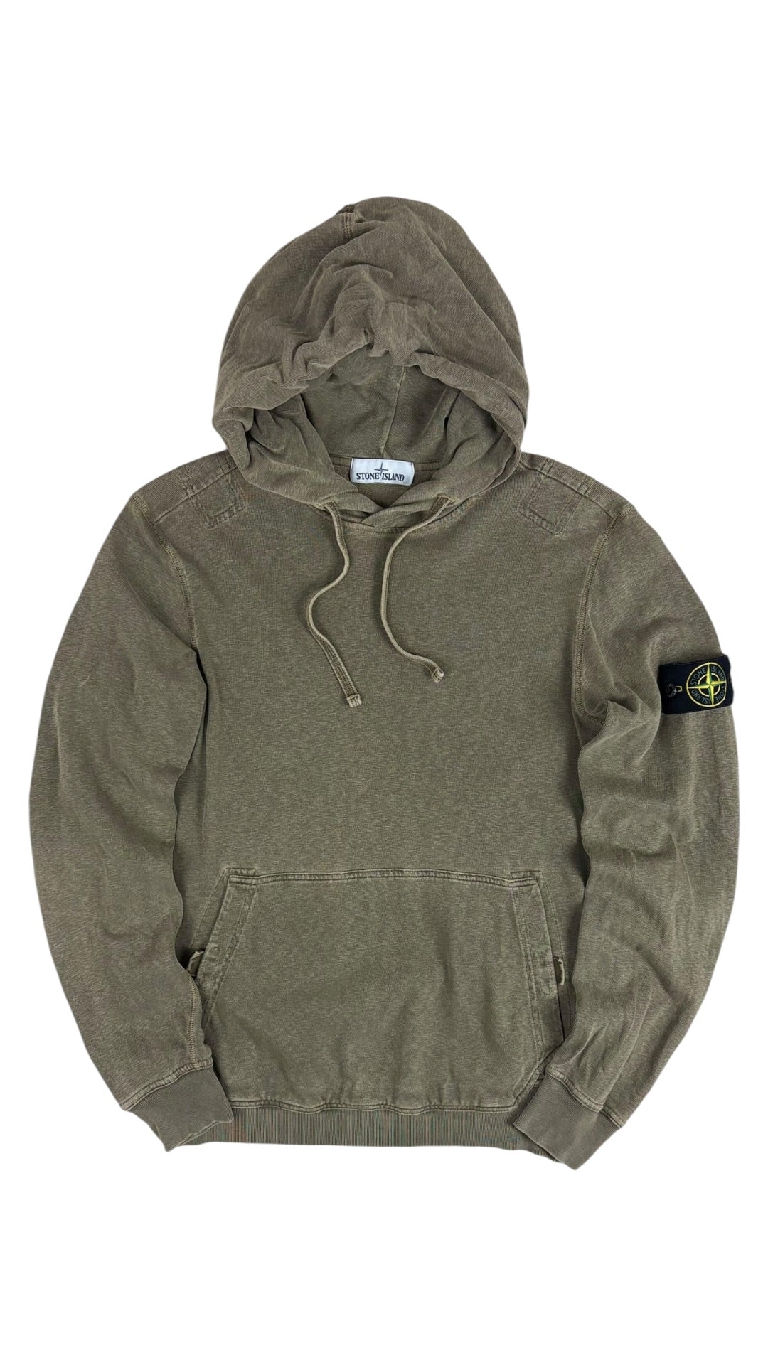 Hoodie Stone Island kaki taille M - Vue de face