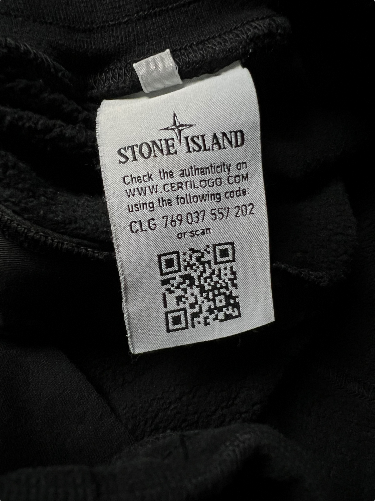 Jogging Stone Island noir taille S - Détail