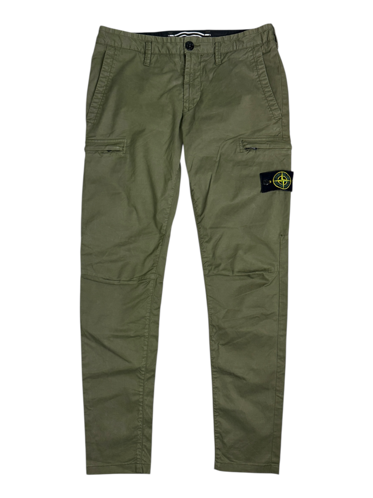 Pantalon Stone Island kaki taille PANTALON W30 - Vue de face