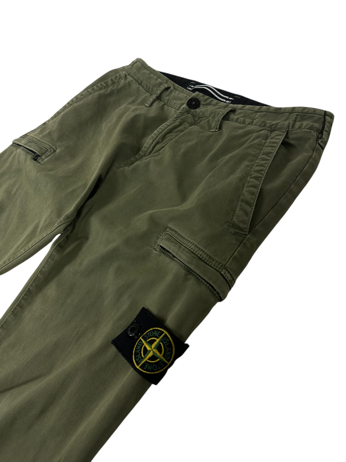 Pantalon Stone Island kaki taille PANTALON W32 - Vue de dos