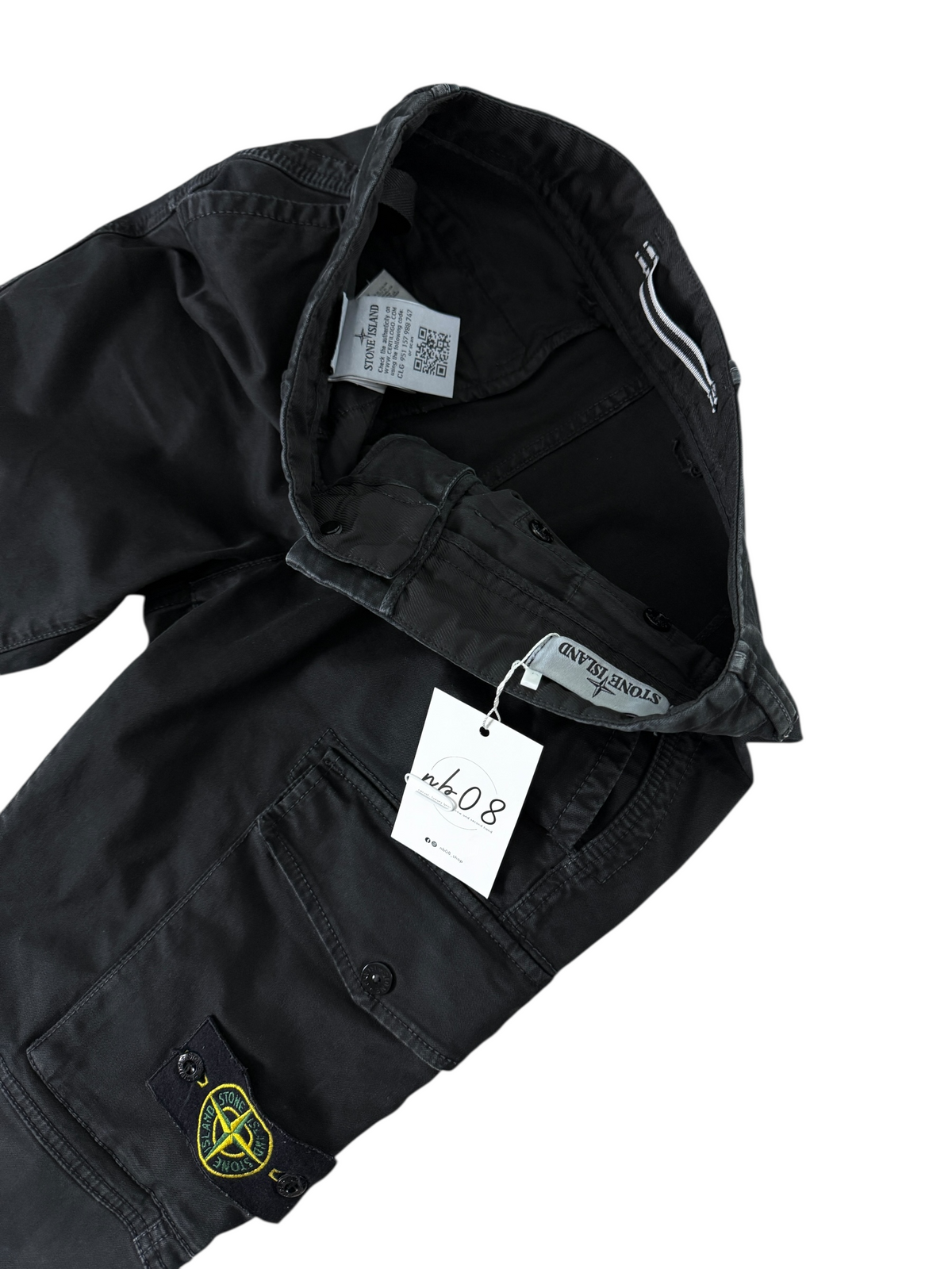 Pantalon Stone Island noir taille PANTALON W29 - Logo et étiquette