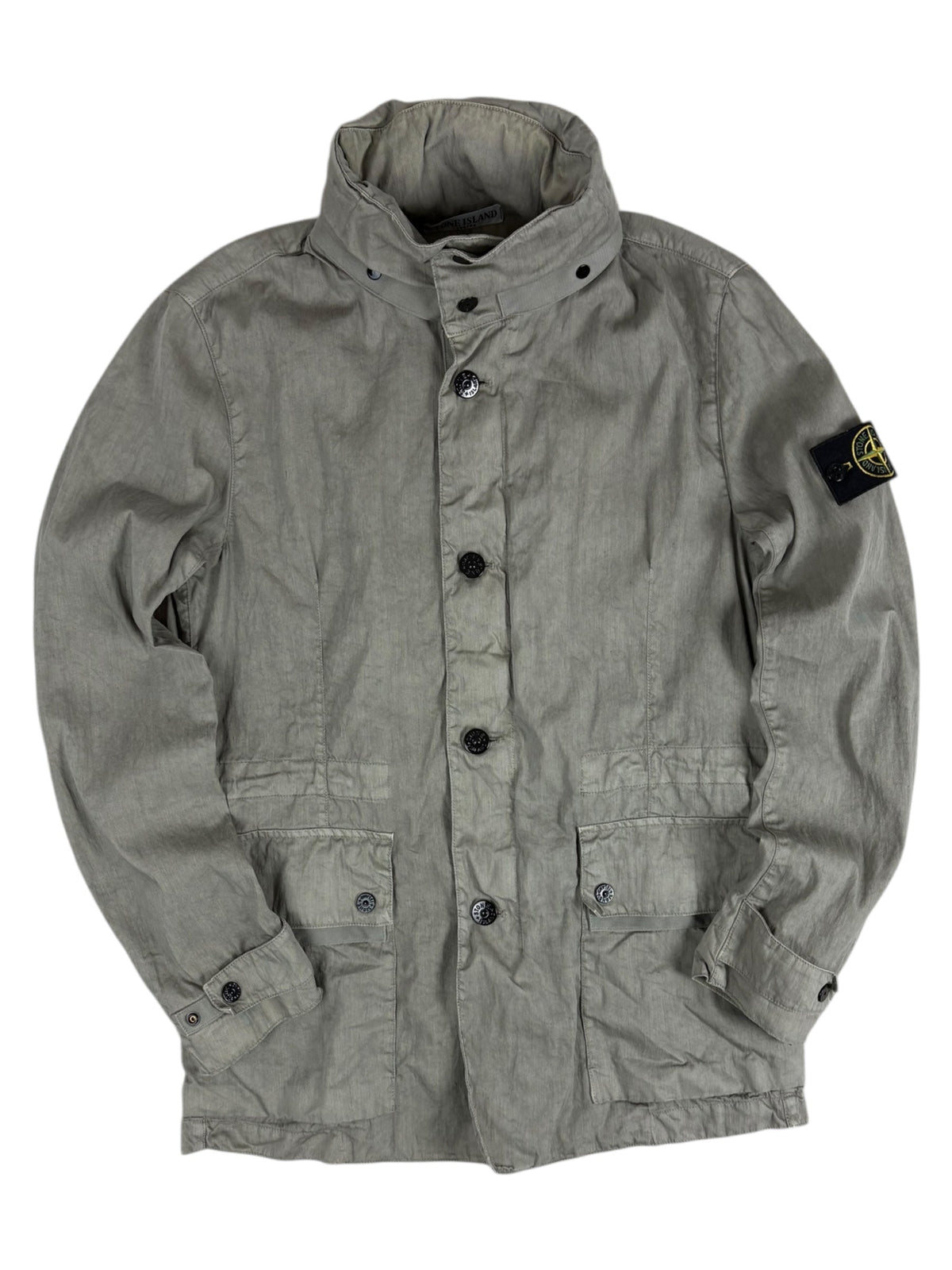 Parka Stone Island kaki grisé taille M - Vue de face