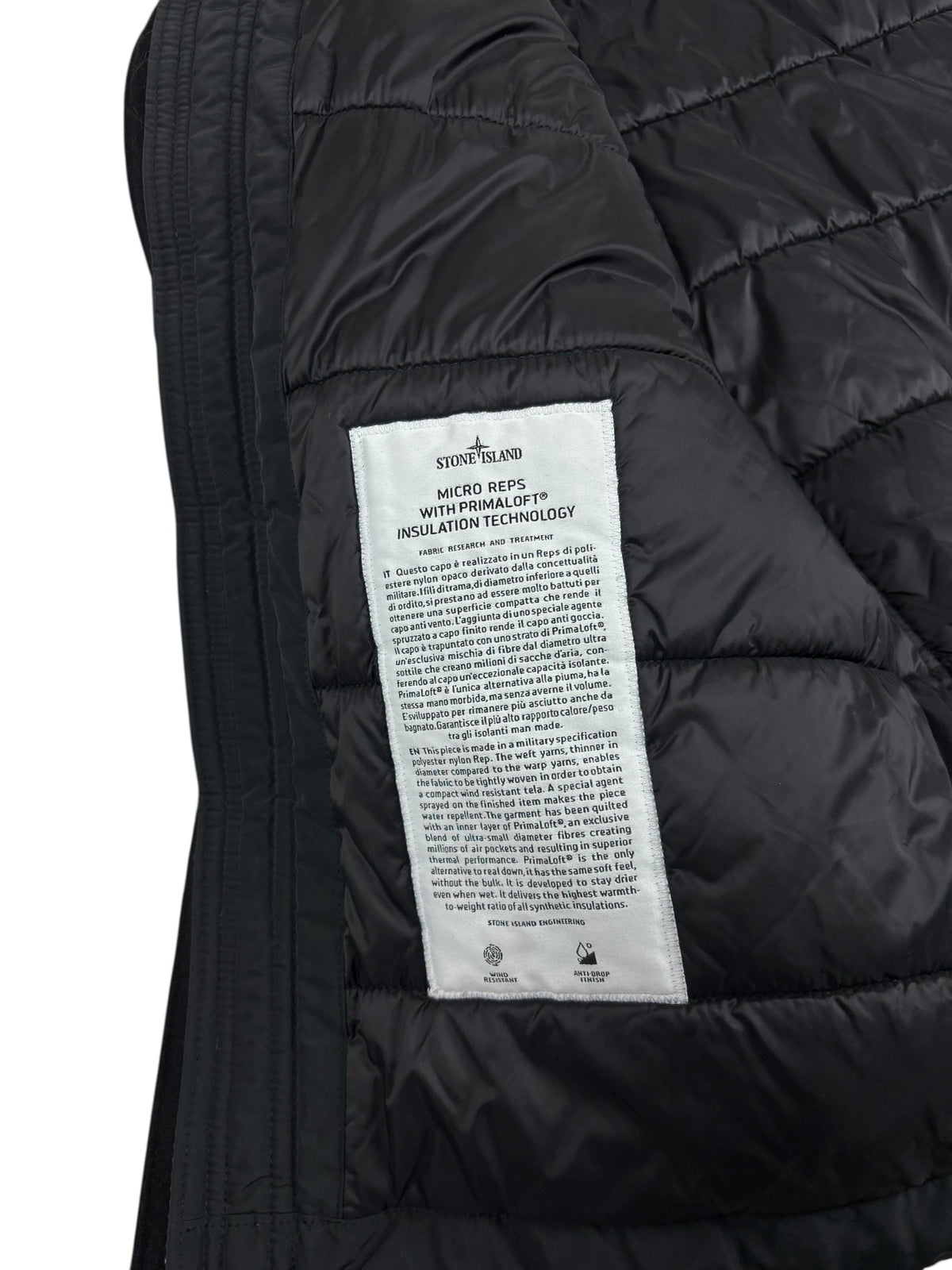 Parka Stone Island noir taille M - Détail