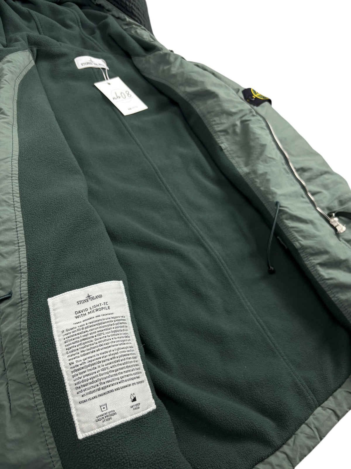 Parka Stone Island vert taille S - Vue côté