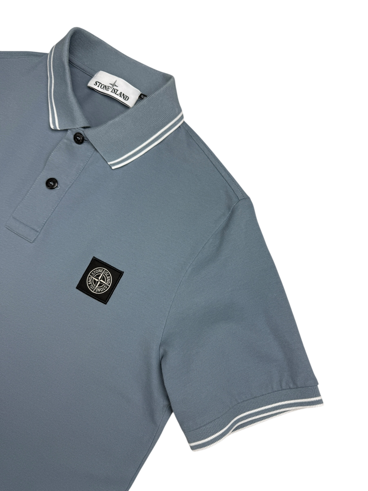 Polo Stone Island bleu taille M - Vue de dos