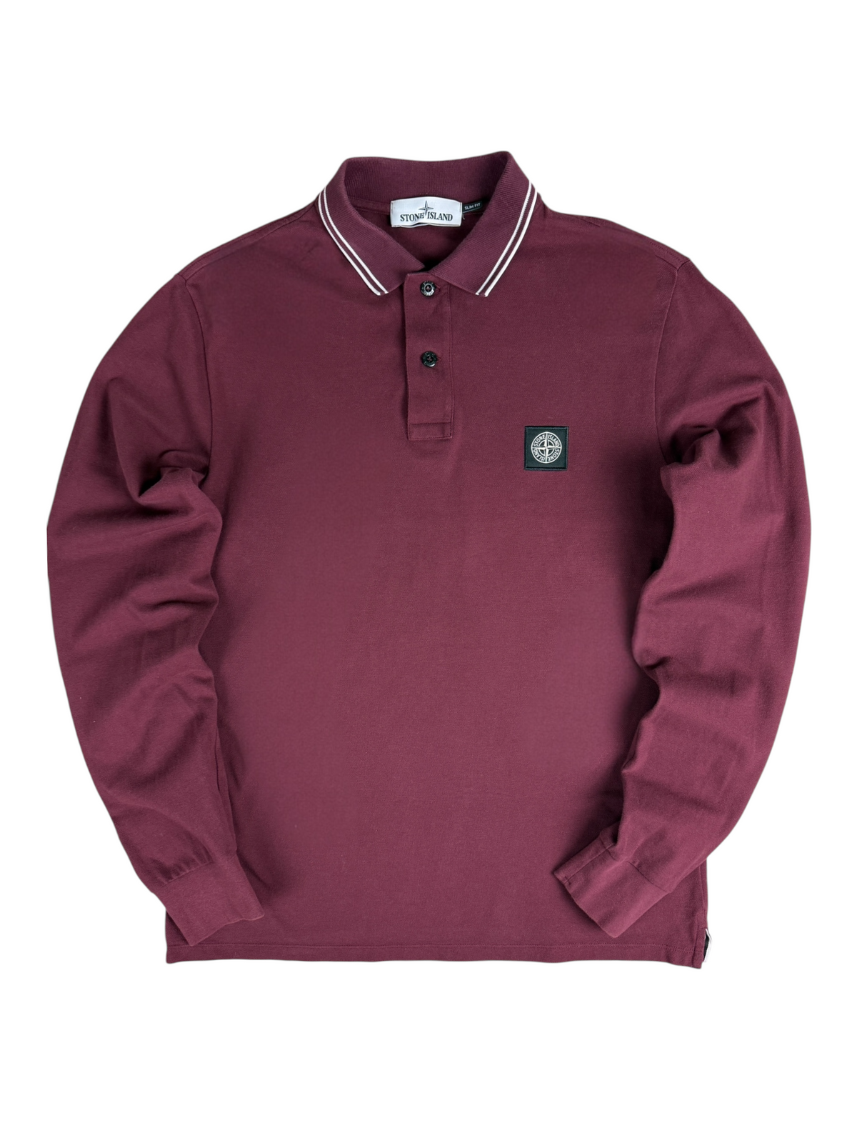 Polo Stone Island bordeaux taille L - Vue de face