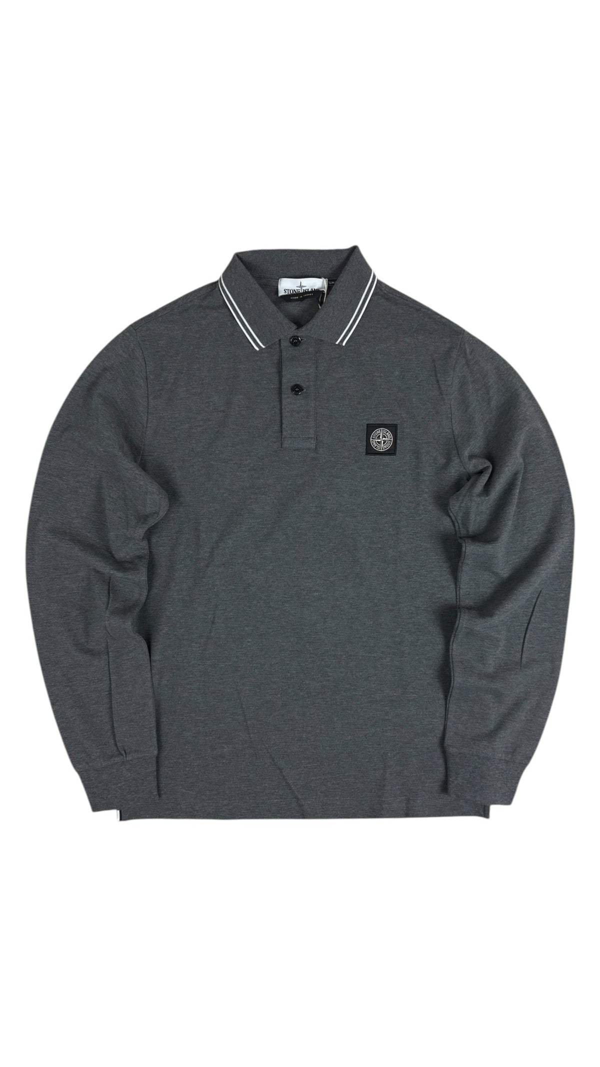 Polo Stone Island gris taille M - Vue de face
