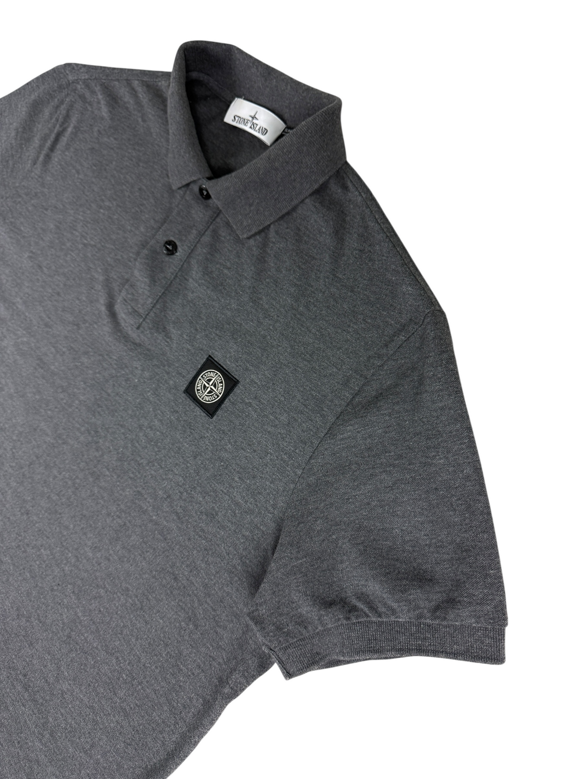 Polo Stone Island gris taille XL - Vue de dos