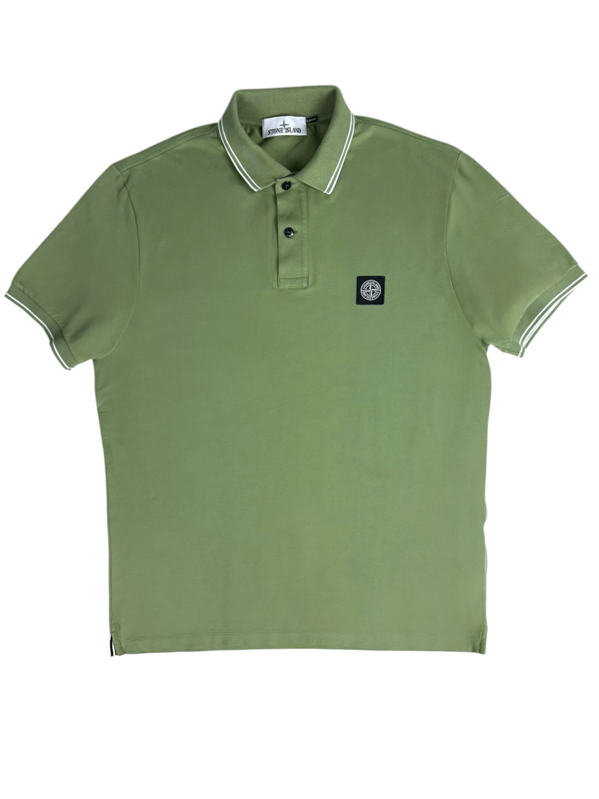 Polo Stone Island kaki taille XL - Vue de face