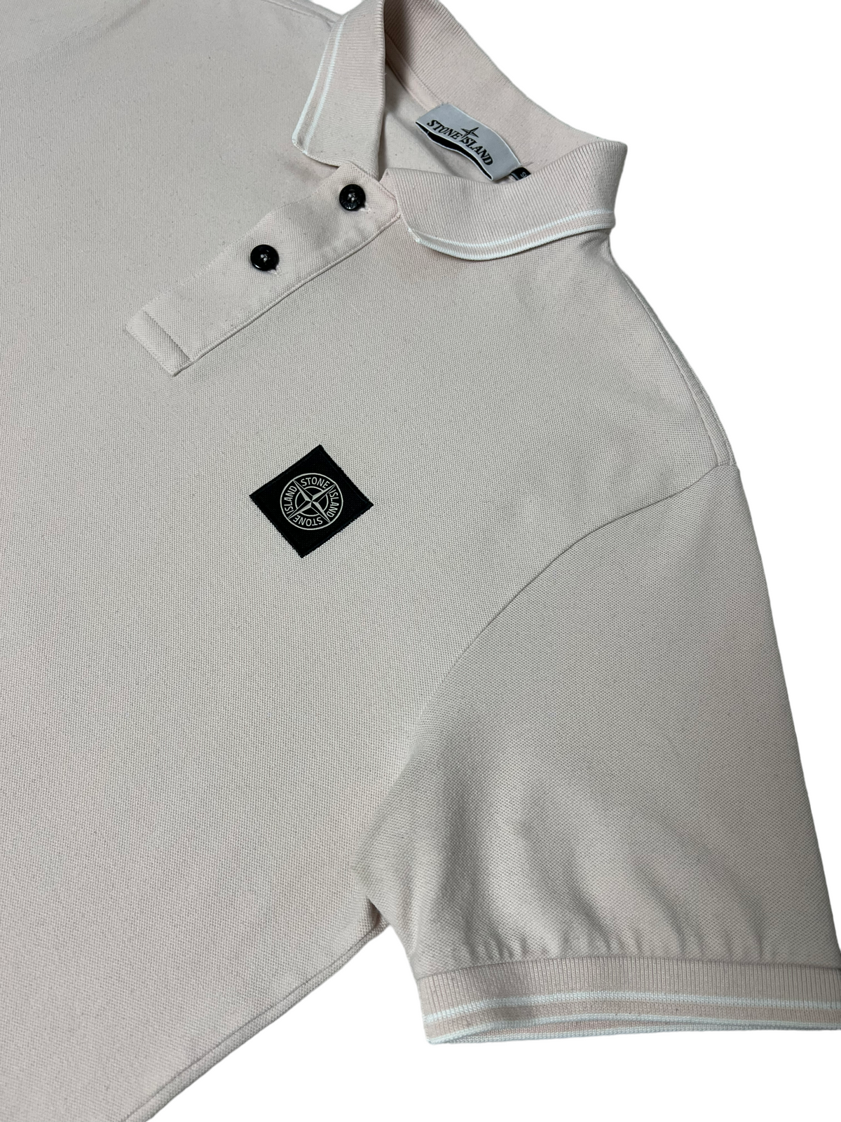 Polo Stone Island rose taille L - Vue de dos