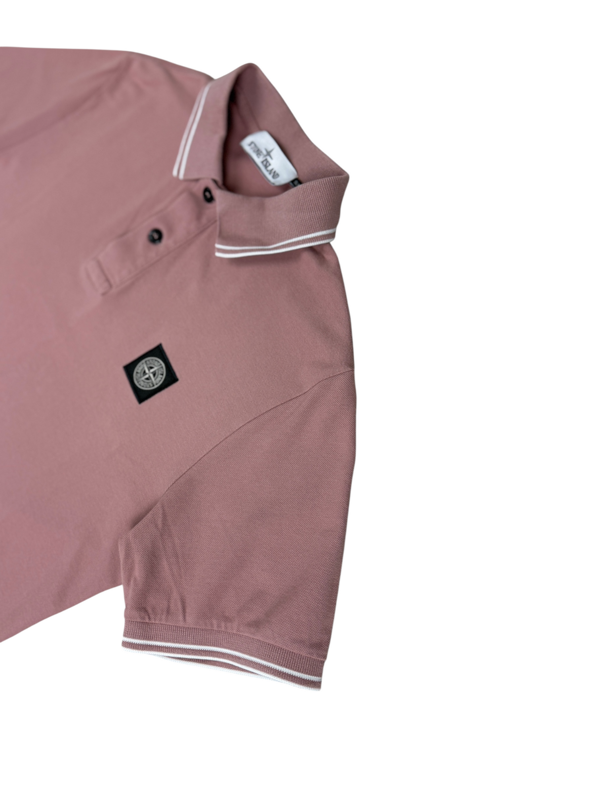 Polo Stone Island rose taille M - Vue de dos