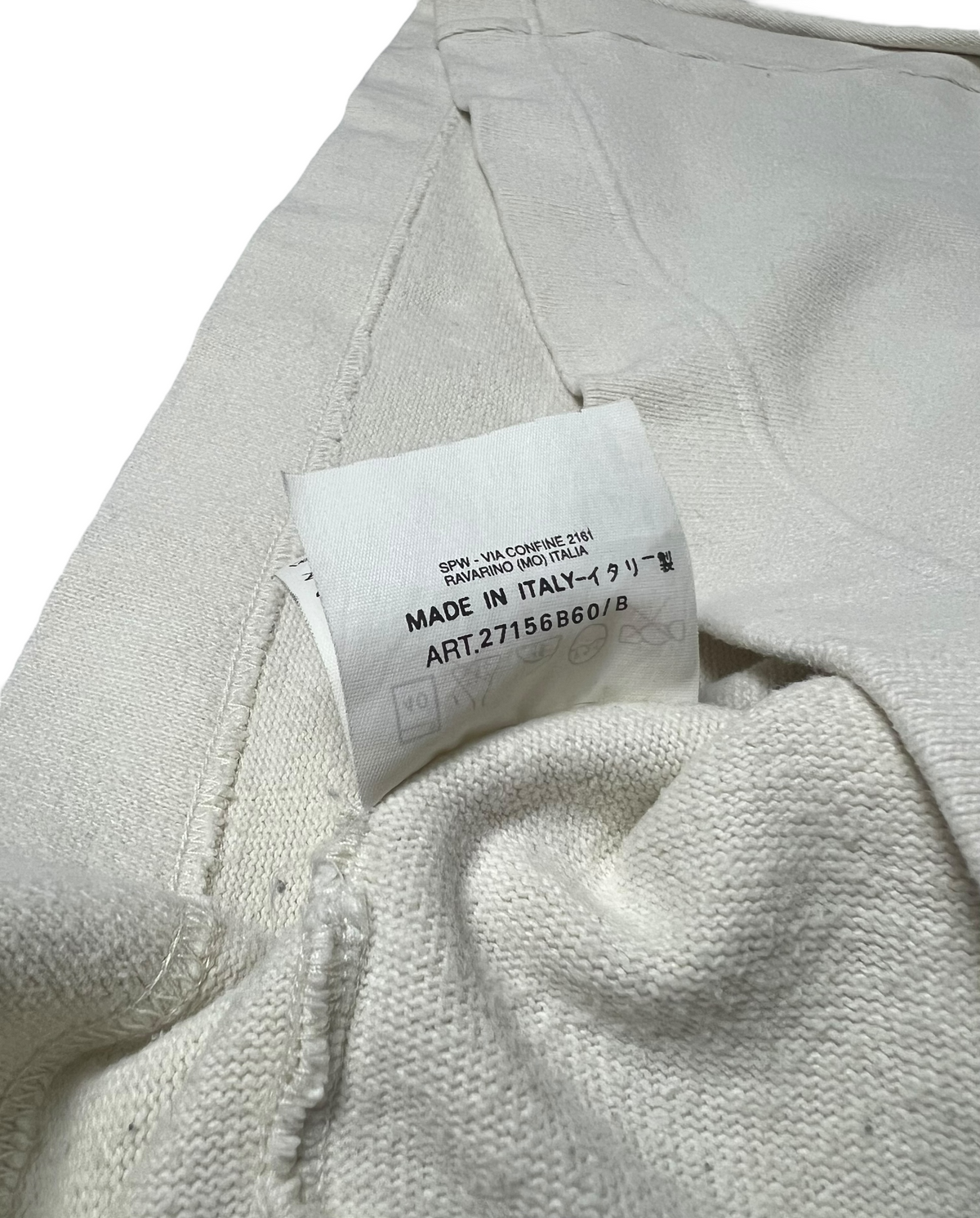 Pull Stone Island blanc taille L - Détail