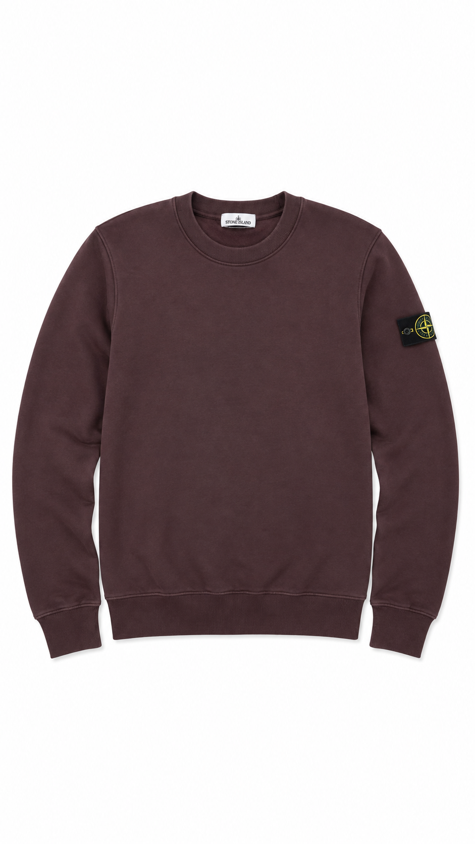 Pull Crewneck Stone Island bordeaux taille M, seconde main authentifiée NB08 — vue 1