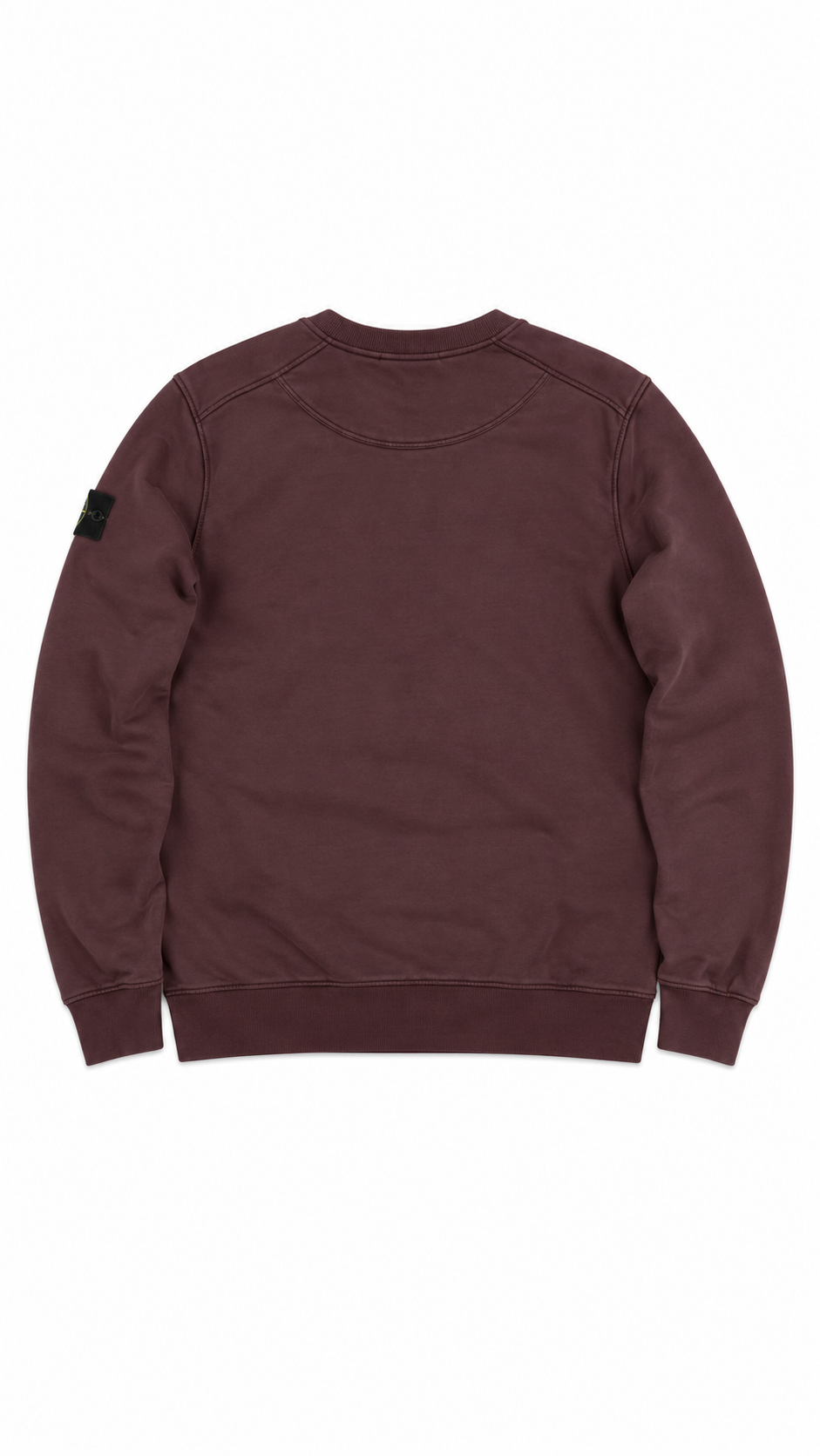 Pull Crewneck Stone Island bordeaux taille M, vue de dos — vue 2