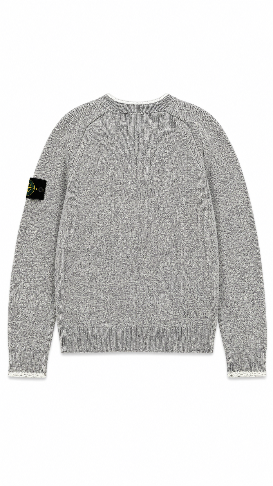 Pull Stone Island gris chiné, vue de dos — vue 2