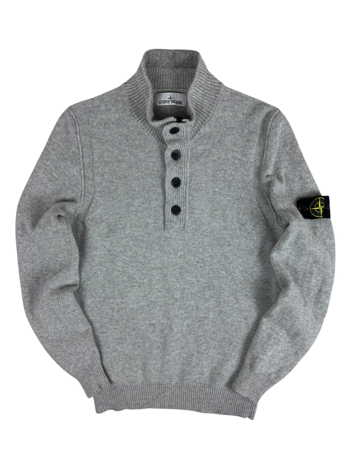 Pull Stone Island gris taille L - Vue de face