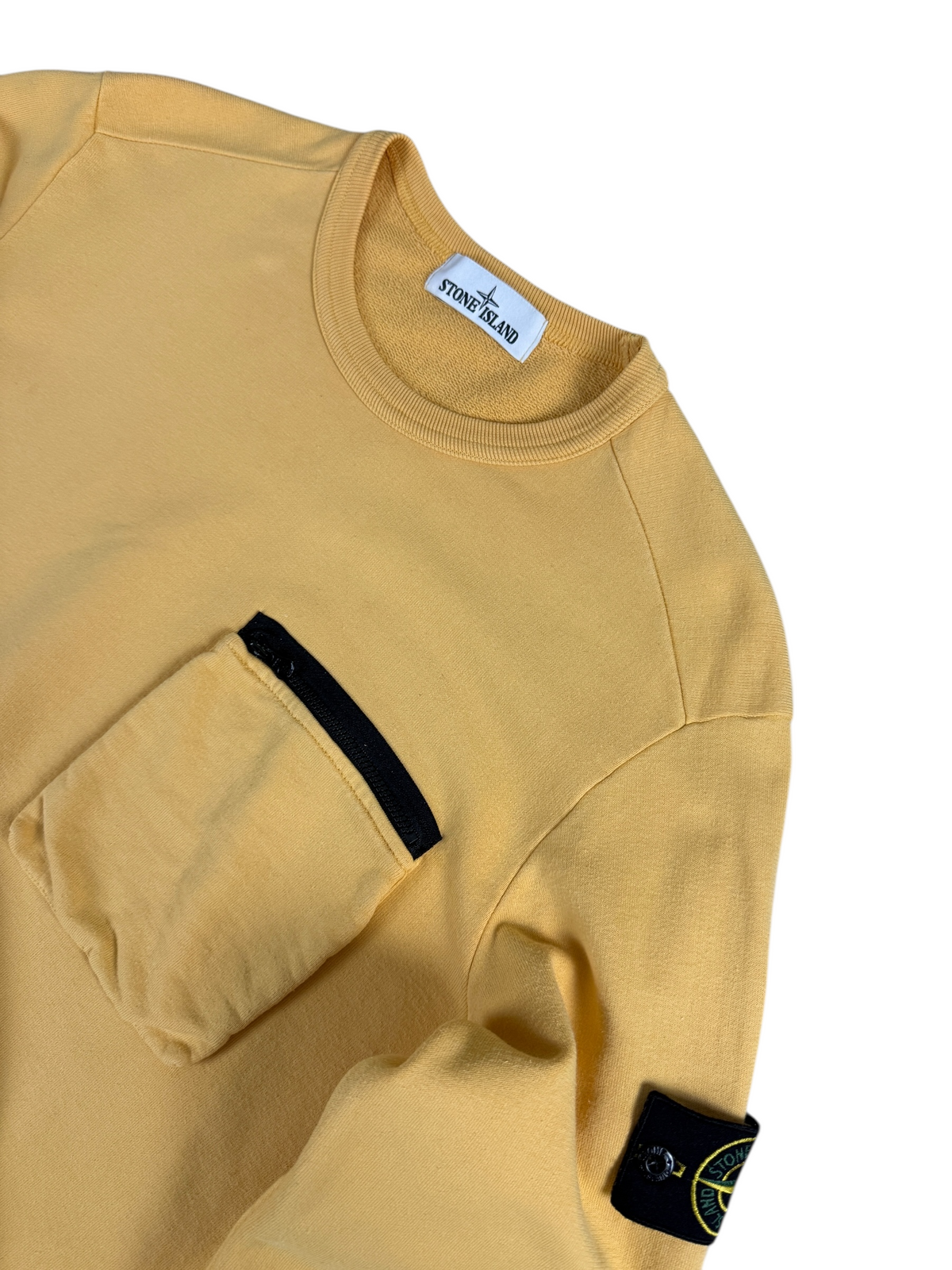 Pull Stone Island jaune taille M - Vue de dos