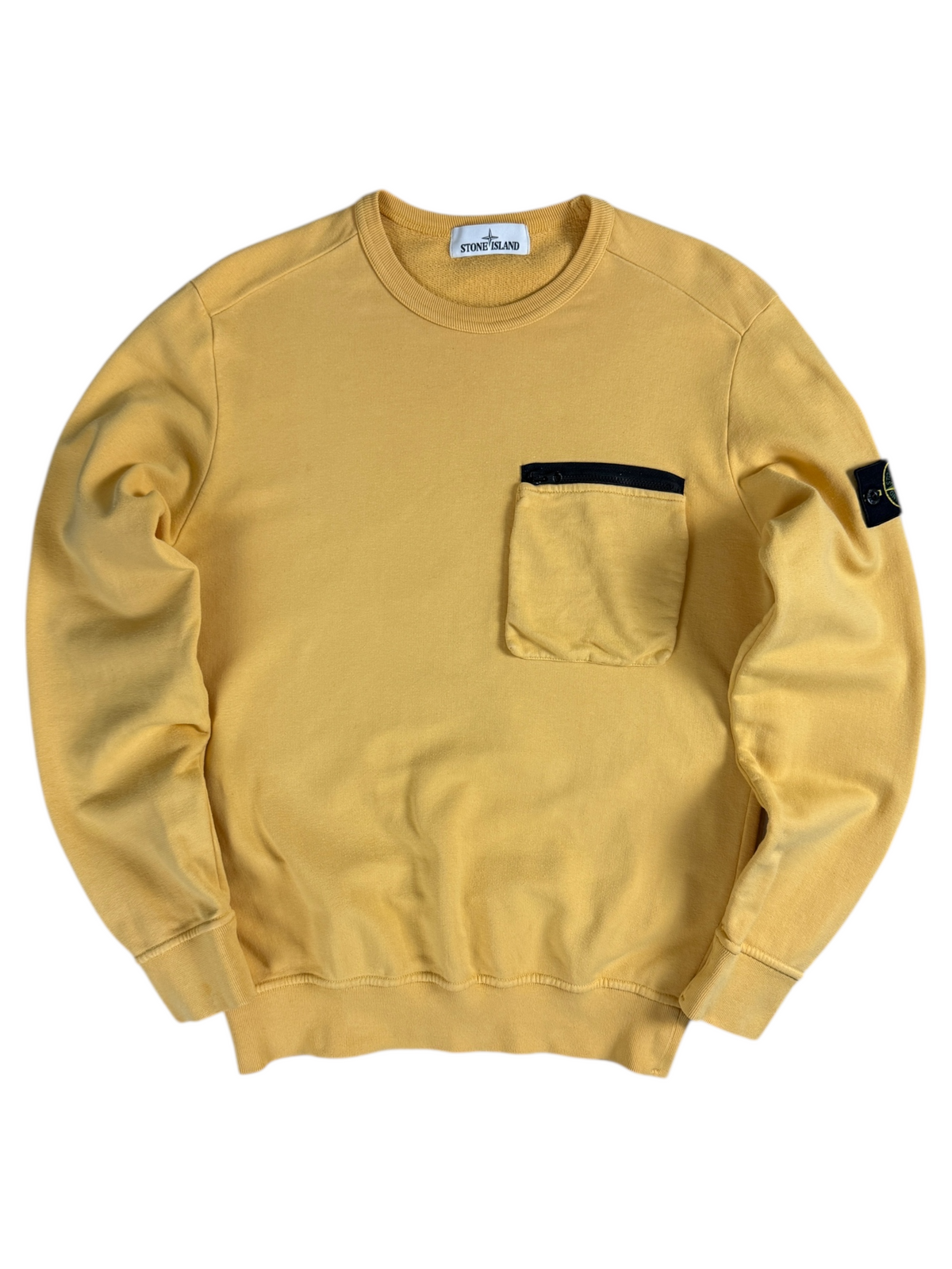 Pull Stone Island jaune taille M - Vue de face
