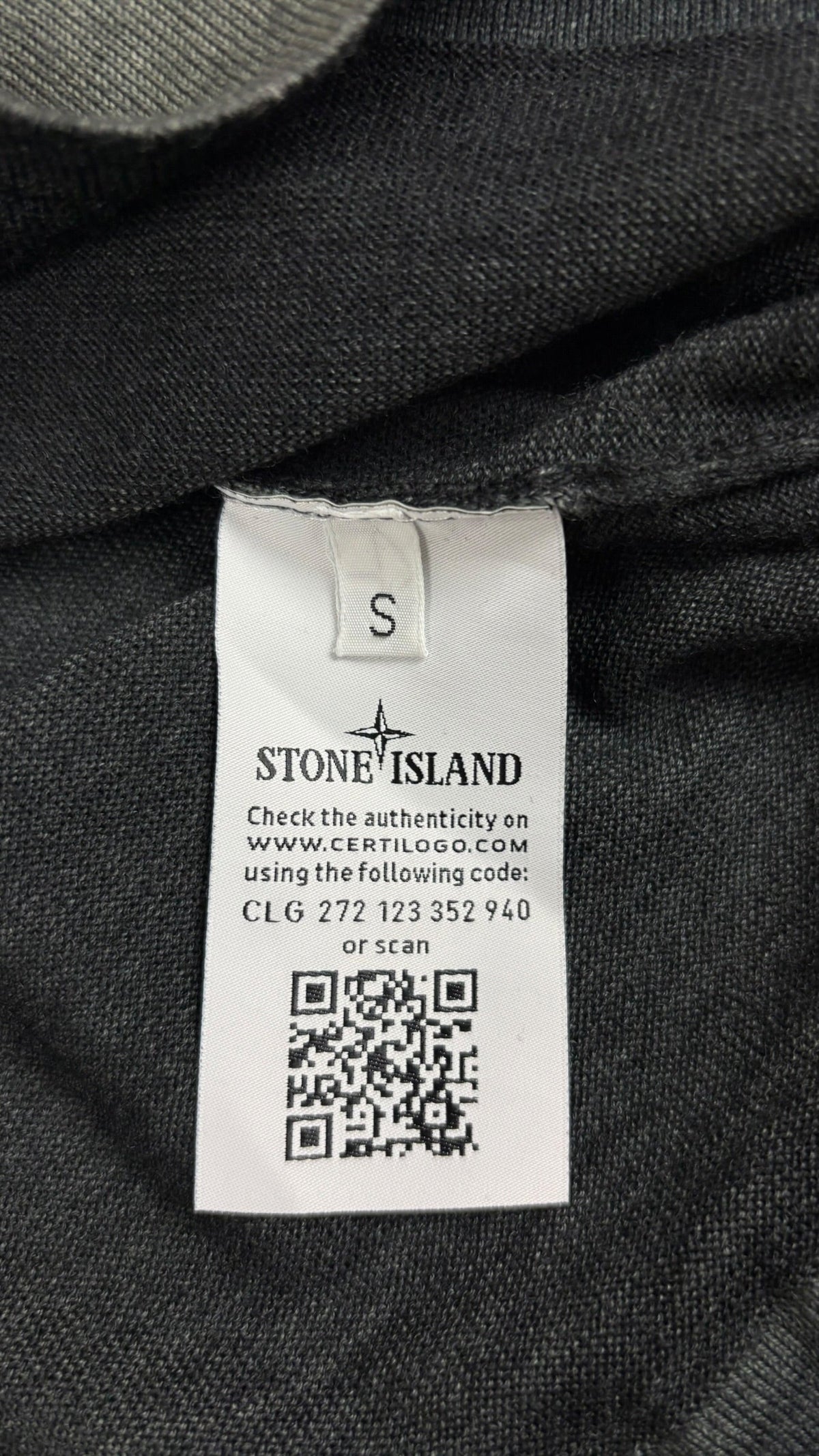 Pull Stone Island kaki taille S - Détail