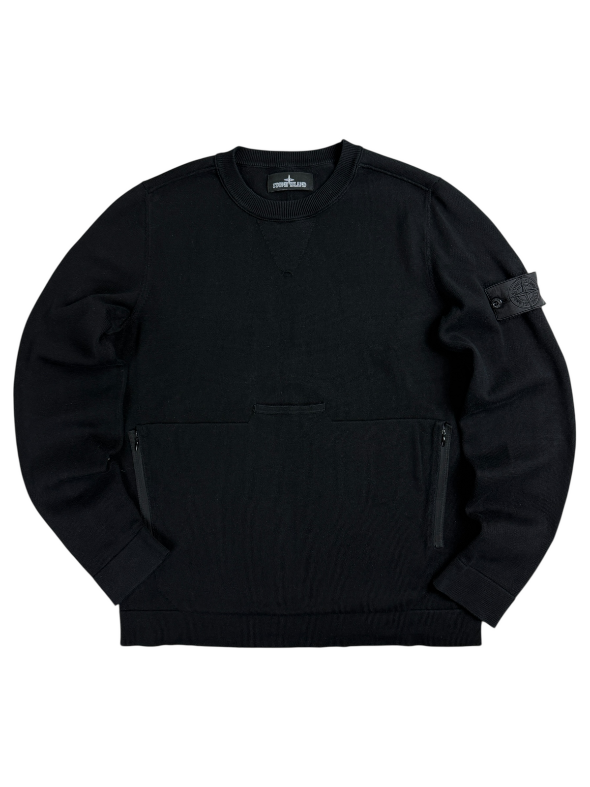 Pull Stone Island noir taille S - Vue de face