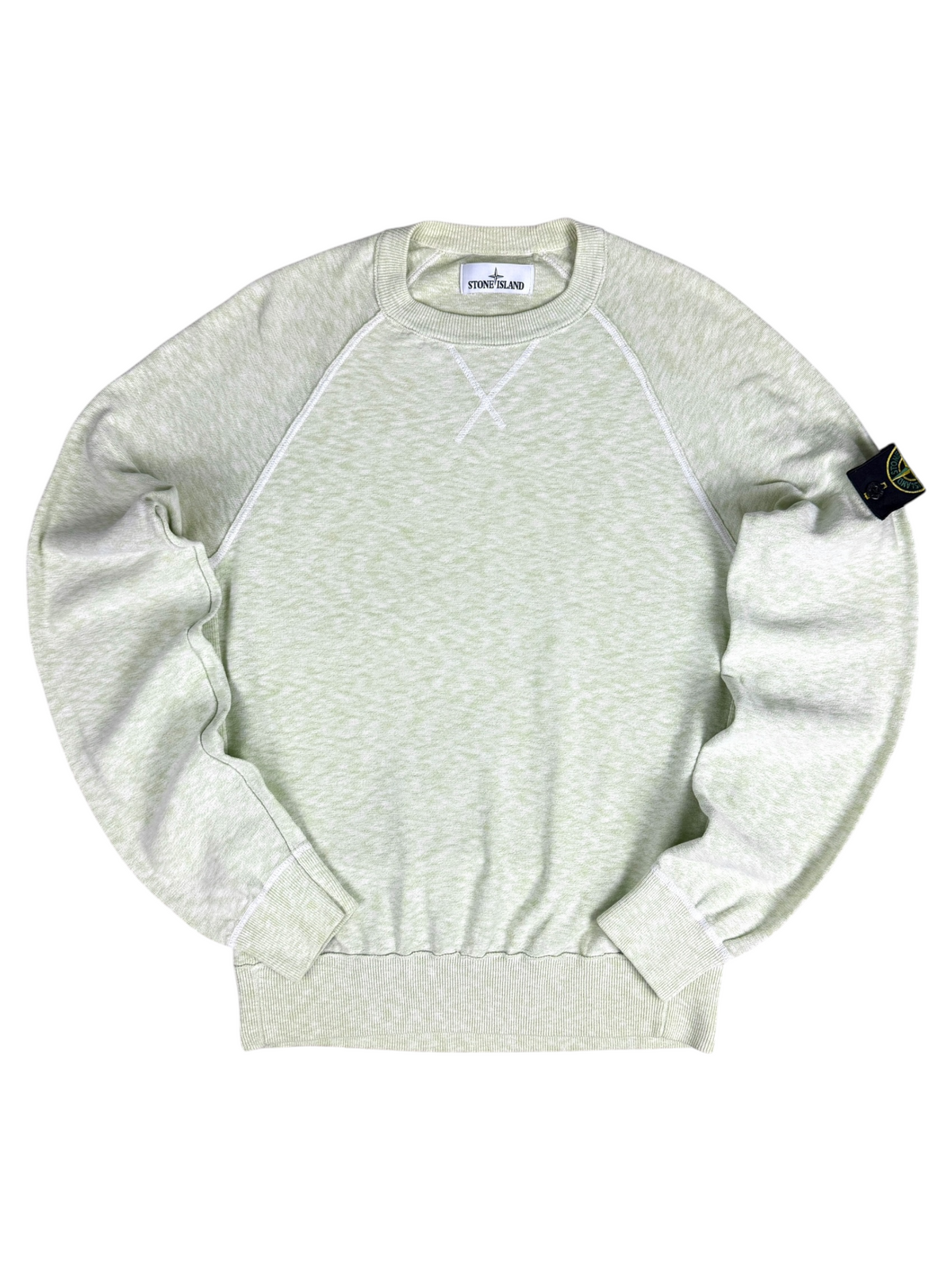 Pull Stone Island vert pastel taille M - Vue de face