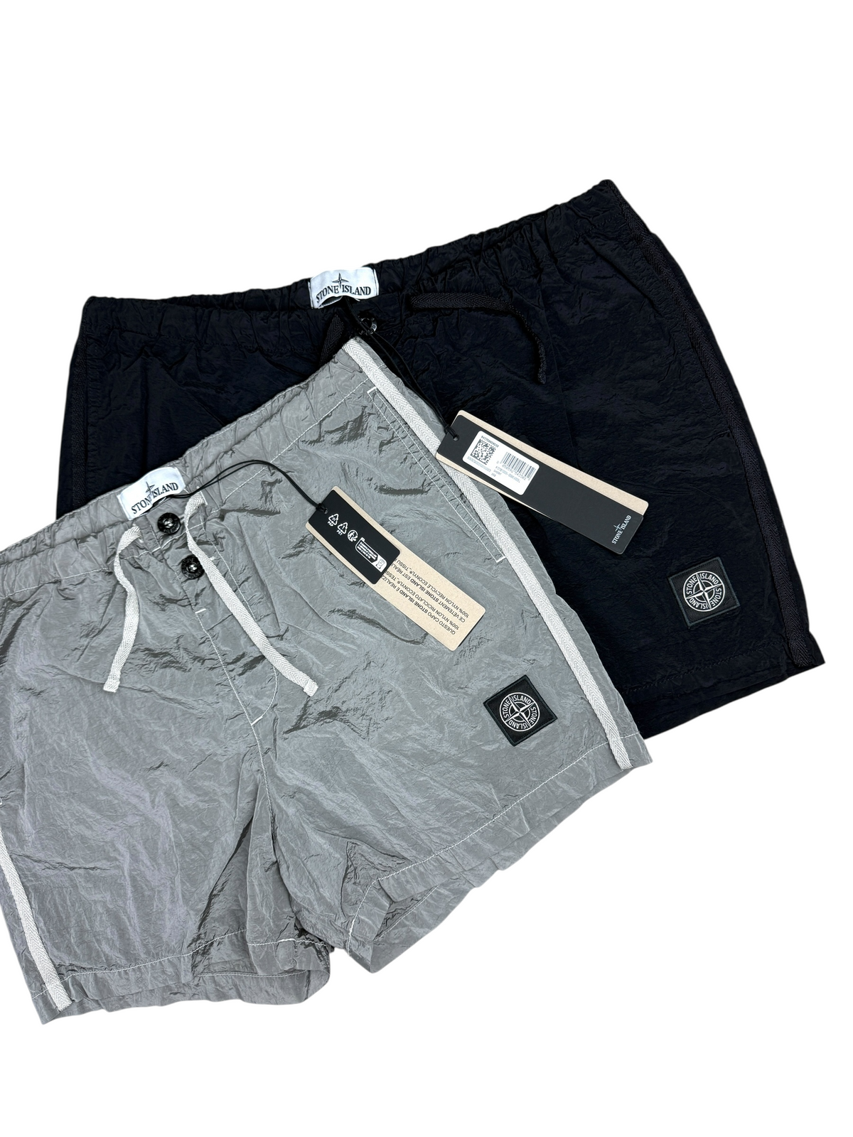 Short Stone Island gris taille M - Détail