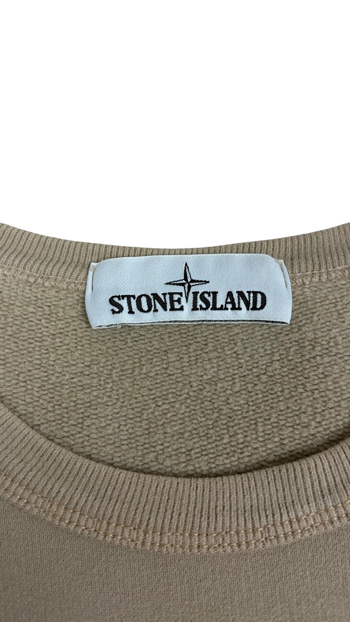 Sweat Stone Island crème taille M - Détail