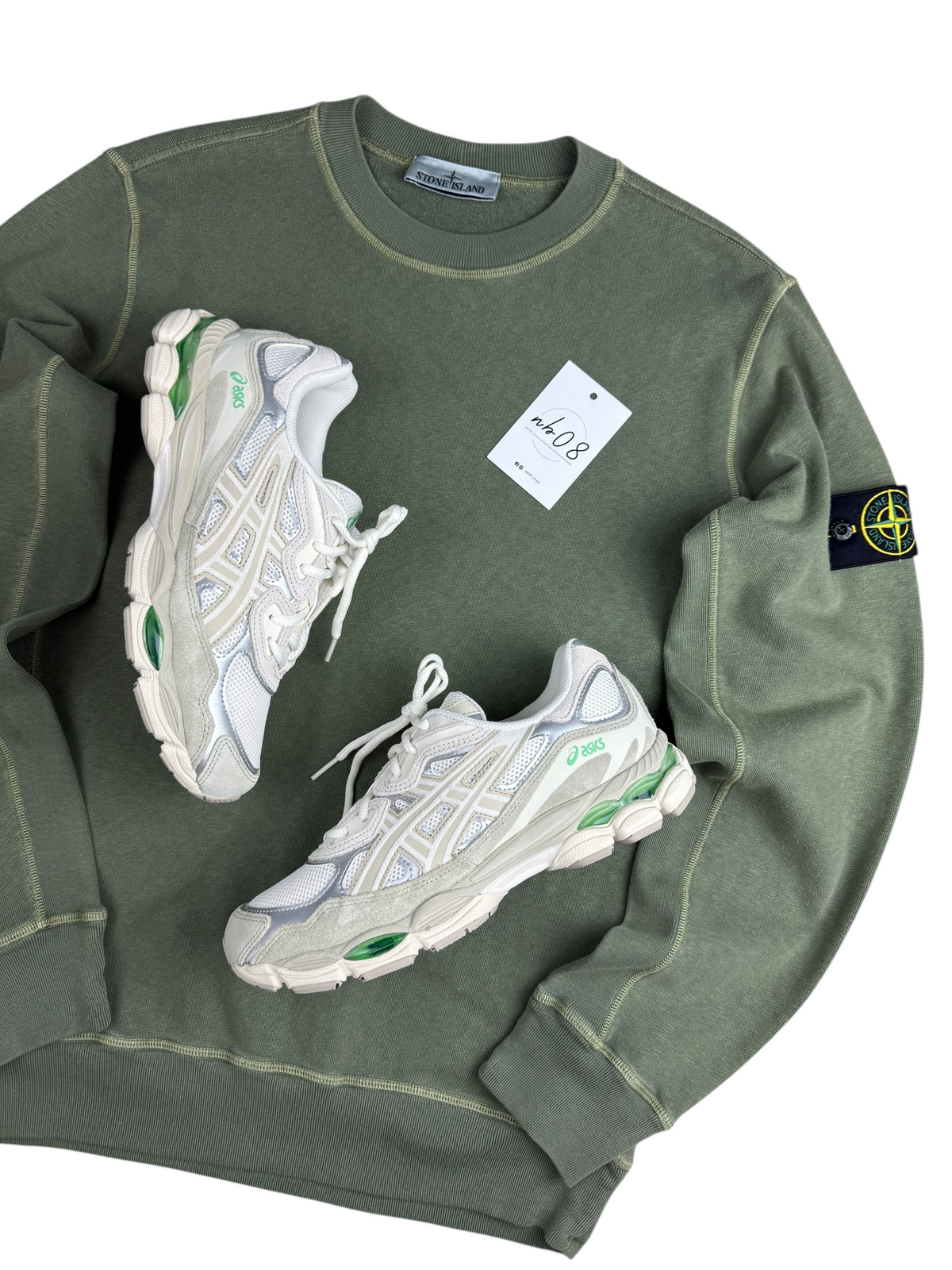 Sweat Stone Island kaki taille S - Détail