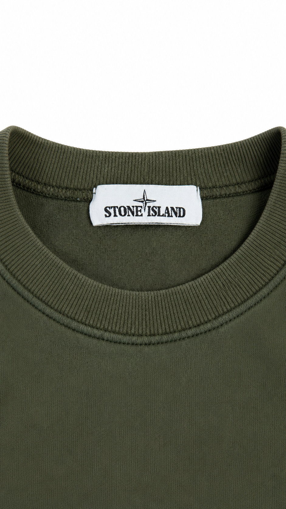 Sweat-shirt Crewneck Stone Island kaki taille S, seconde main authentifiée NB08 — vue 2