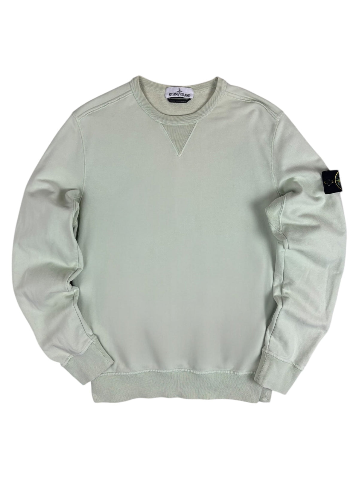 Sweat Stone Island vert pastel taille M - Vue de face