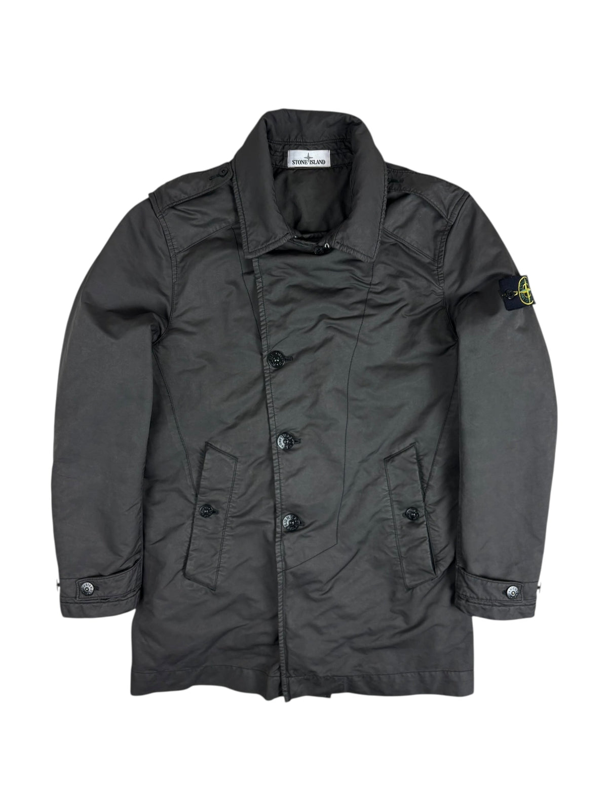 Trench Coat Stone Island gris taille M - Vue de face