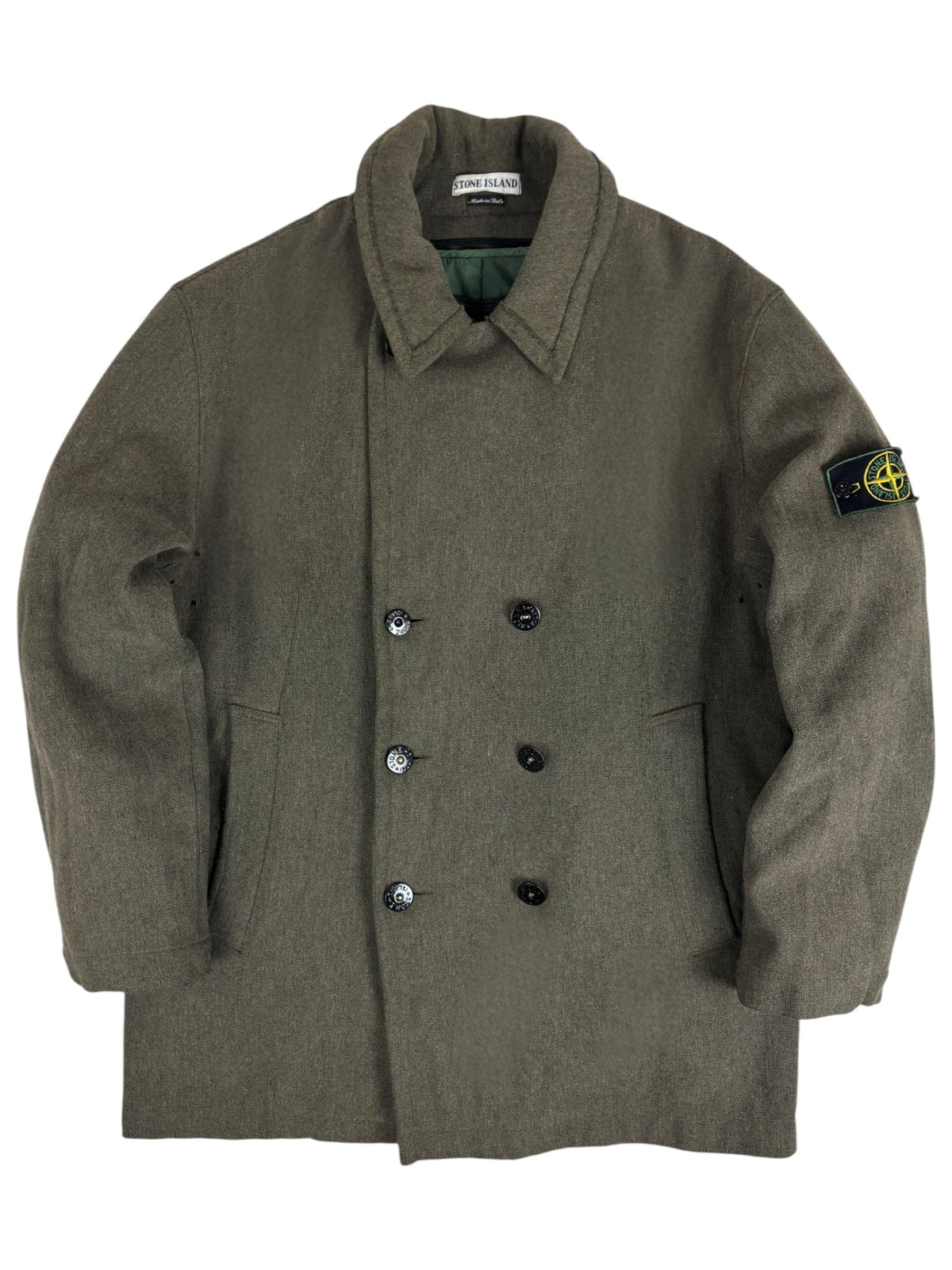 Trench Coat Stone Island kaki taille L - Vue de face