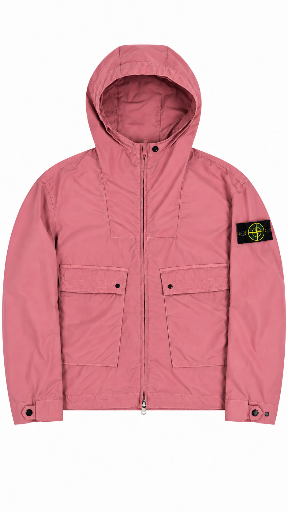 Stone Island Light Compact Touch Poly-TC Oleander hooded jacket, pink, new — view 1