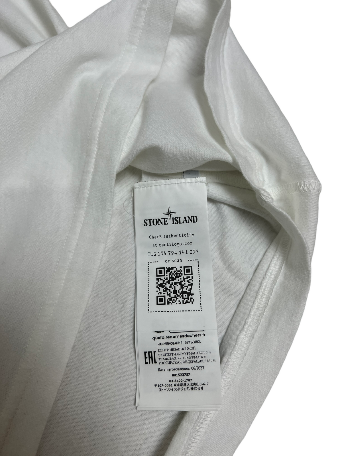 Veste Stone Island blanc taille M - Vue 7