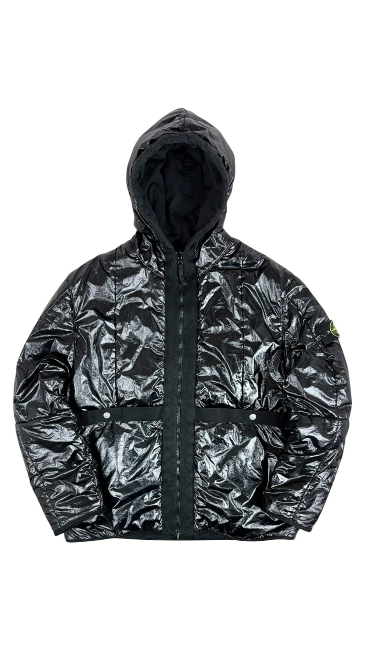 Veste Stone Island Compact Cotton Nylon Jetsey Reversible noir taille L, seconde main authentifiée NB08 — vue 1